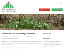 Tablet Screenshot of nordanstigsbostader.se